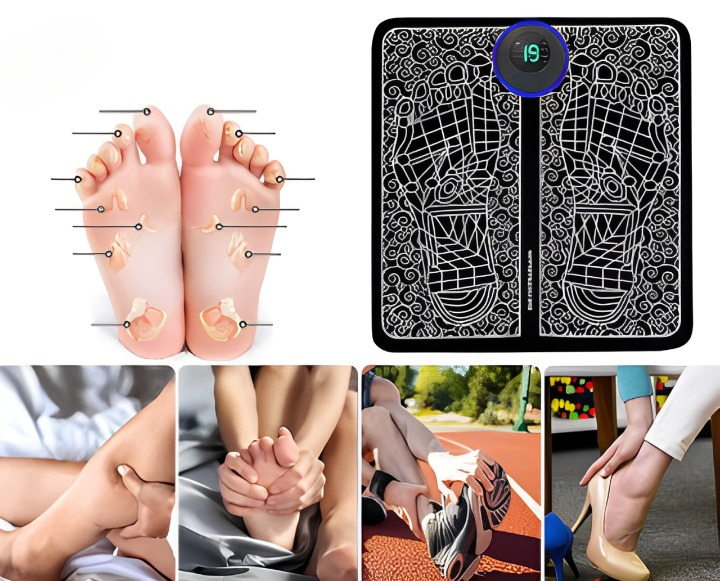 Tapete Massageador Elétrico para os Pés EMS